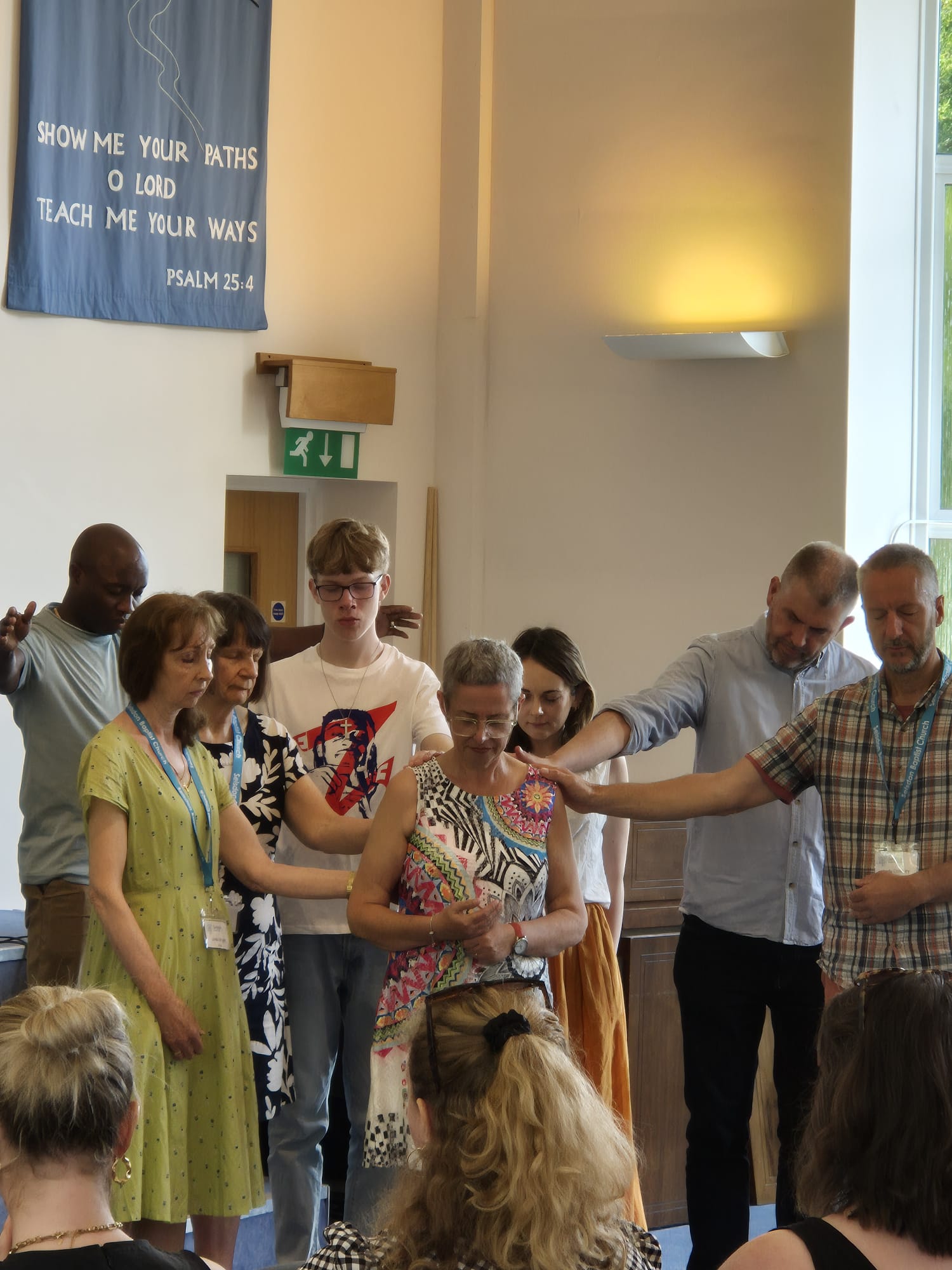 Hands laid on Kathryn