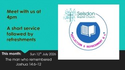Reflection & Refreshments @ 4pm - ‘All by myself’ - Don Axcell
